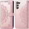 iMoshion Hoesje Geschikt voor Samsung Galaxy S21 FE Hoesje Met Pasjeshouder - iMoshion Mandala Bookcase - Rosé Goud