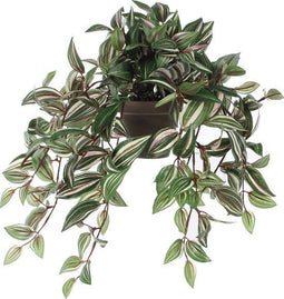 Mica Decorations Tradescantia - Kunst Hangplant H45 x Ø25 cm - Terracotta Pot - Groen