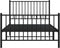 vidaXL - Bedframe - met - hoofd- - en - voeteneinde - metaal - zwart - 100x200 - cm