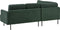 BREDA - Hoekbank 4-zits - Donkergroen - Rechtszijdig - Polyester