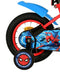 Spider-Man Kinderfiets - 12 inch - Handrem en terugtraprem - Blauw/Rood