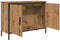 vidaXL - Wastafelkast - 80x30x60 - cm - bewerkt - hout - artisanaal - eikenkleurig