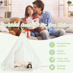 Coast transparante top kindertent met kleurrijke feeënlichten voor kinderen en volwassenen 120 x 120
