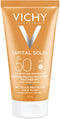 Vichy Capital Soleil SPF50 Dry Touch Zonnecrème Gemengde tot Vette Huid - Gelaat 50ml