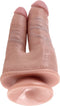 Pipedream King Cock Dubbele Dildo Double Penetrator met Zuignap - 22cm - beige