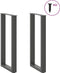 vidaXL - Salontafelpoten - 2 - st - U-vormig - 38x(72-73) - cm - staal - antraciet