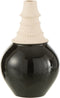 J-Line vaas Hals Hoog - keramiek - zwart/beige - small - 26 cm hoog
