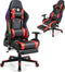 COSTWAY Gaming Chair met RGB LED's & Uitschuifbare Voetensteun