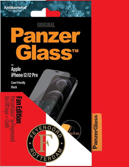 PanzerGlass Screenprotector Geschikt voor iPhone Xr / 12 Pro / 12 / 11 - PanzerGlass Feyenoord Case Friendly Screenprotector