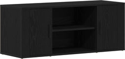 vidaXL - TV-kast - Zwart - Eiken - 100x35x40 - cm - Bewerkt - Hout
