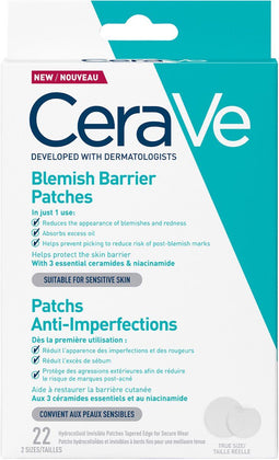CeraVe Anti-Puistjes Patches - Voor acne-gevoelige huid - Met 3 Essentiële Ceramiden & Niacinamide - (22 patches)