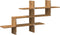 vidaXL - Wandschap - 124,5x18x60,5 - cm - bewerkt - hout - artisanaal - eikenkleurig