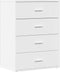 vidaXL - Dressoir - 60x39x80 - cm - bewerkt - hout - wit
