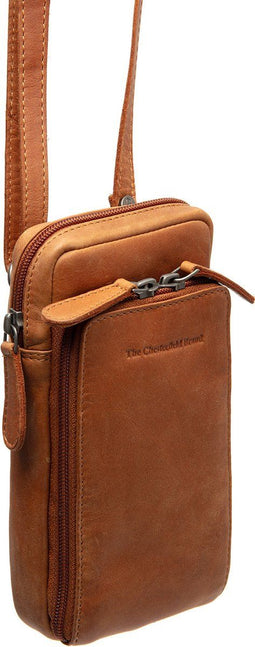 Leren Telefoontasje Cognac Valdes