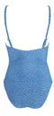 Barts Bathers V-Neck One Piece Badpak - Gevoerd met uitneembare vulling - Panterprint Blauw