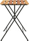 vidaXL - Bistrotafel - inklapbaar - 55x54x71 - cm - massief - teakhout - en - staal