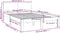 vidaXL - Bedframe - massief - hout - zwart - 120x190 - cm