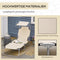 Outsunny ligbed - inklapbaar - 4 standen - zonnedak - beige