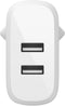 Belkin BoostCharge 24W - Oplader met 2x USB-A poorten - Snelladen tot 12W per poort - Wit