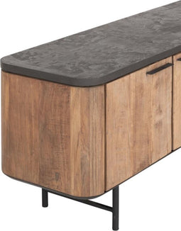DTP Home TV stand Soho medium, 3 doors, 2 drawers,60x190x40 cm, recycled teakwood and mortex