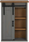 vidaXL - Hangkast - HALDEN - met - schuifdeur - 49x22,5x70 - cm - grenenhout - grijs