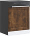 vidaXL - Vaatwaspaneel - Porto - 60x1,5x67 - cm - bewerkt - hout - gerookt - eiken