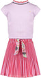 Nono Meisjes Jurk - Combi jurkje - Rib top met ruches - Maat 158/164