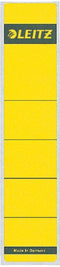 Rugetiket Leitz smal/kort 39x192mm zelfklevend geel - 10 stuks