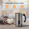 Roestvrij stalen multifunctionele electrische melkopschuimer - Opschuimen en verwarmen - Draaibare basis - Zilver kleurig - Mooi koffieschuim voor cappuccino, latte, macchiato enz.
