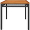 vidaXL Tuintafel 140x80x75 cm poly rattan en acaciahout zwart
