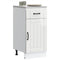 vidaXL - Keuken - onderkast - Lucca - bewerkt - hout - hoogglans - wit