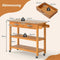 Coast Keukentrolley Hout – Verrijdbaar Keukenrek met 2 Lades en 2 Planken – 106 x 43 cm