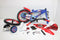 Sonic Prime Kinderfiets - Jongens - 14 inch - Handrem en Zijwieltjes - Blauw Rood