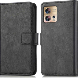 iMoshion Hoesje Geschikt voor Motorola Edge 30 Fusion Hoesje Met Pasjeshouder - iMoshion Luxe Bookcase - Zwart