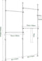 SoBuy KLS03-II-HG - Telescopische Kledingrail - Verstelbaar 124–226 cm x 200–295 cm - Grijs