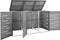 vidaXL - Containerberging - driedubbel - 207x77,5x112,5 - cm - roestvrij - staal