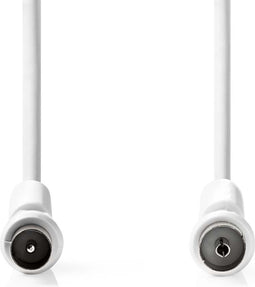 Nedis Coaxkabel - IEC Male naar IEC Female - Vernikkeld - 120 dB - 75 Ohm - 15 m - Wit