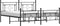vidaXL - Bedframe - met - voetbord - zonder - matras - metaal - zwart - 180x200 - cm