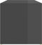 vidaXL - Schoenenopbergbank - 105x35x35 - cm - bewerkt - hout - hoogglans - grijs