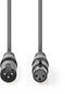 Nedis COTH15010GY05 - XLR audiokabel - Gebalanceerd - Grijs