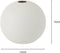J-Line vaas Bol - keramiek - mat wit - small - Ø 12 cm
