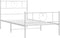 vidaXL - Bedframe - met - hoofd- - en - voeteneinde - metaal - wit - 80x200 - cm