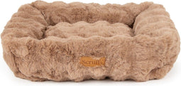 Scruffs Alpine Box Bed - Hondenmand - Luxe imitatiekonijnenbont - Taupe - XL 90 x 70 cm