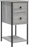 vidaXL - Nachtkastjes - 2 - st - 32x42x70 - cm - bewerkt - hout - grijs - sonoma - eiken