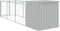 vidaXL - Hondenhok - met - ren - 110x405x110 - cm - staal - lichtgrijs