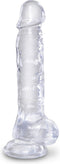Pipedream - King Cock - Dildo met Balzak - 20,5 cm - Transparant