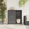vidaXL - Opbergkast - Zwart - 100x36x102 - cm - Rattan