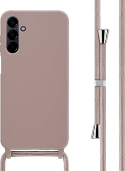 iMoshion Hoesje Geschikt voor Samsung Galaxy A15 (5G) / A15 (4G) Hoesje Met Koord - iMoshion Siliconen hoesje met koord - roze