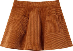 vidaXL-Kinderrok-met-zakken-ribfluweel-140-cognackleurig