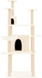 vidaXL - Kattenmeubel - met - sisal - krabpalen - 166 - cm - crèmekleurig